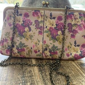 Patricia Nash Pink Floral Chain Clutch